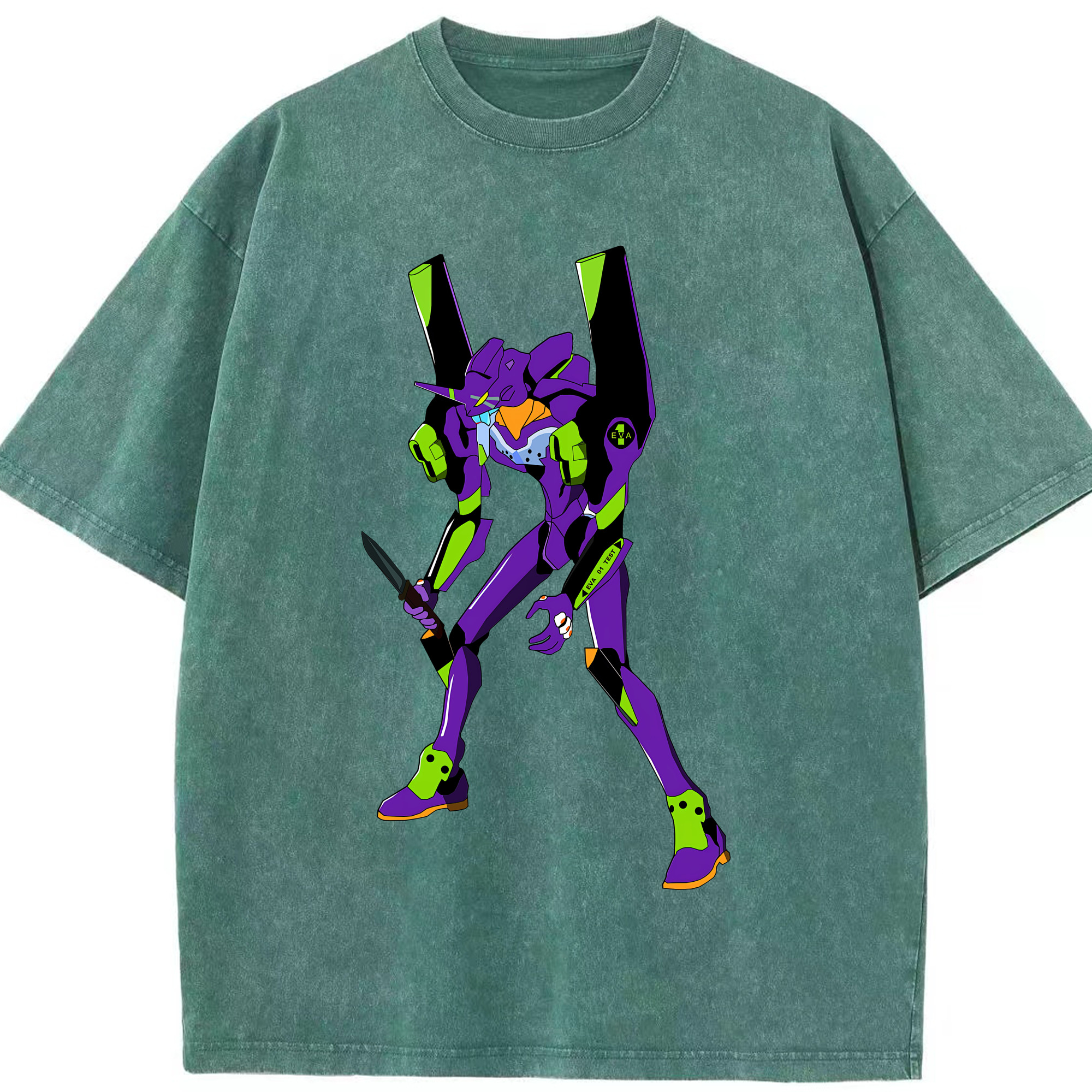 （画像用） EVA 新世紀エヴァンゲリオン 綿100% ヴィンテージ風 半袖Tシャツ（フロントプリント）